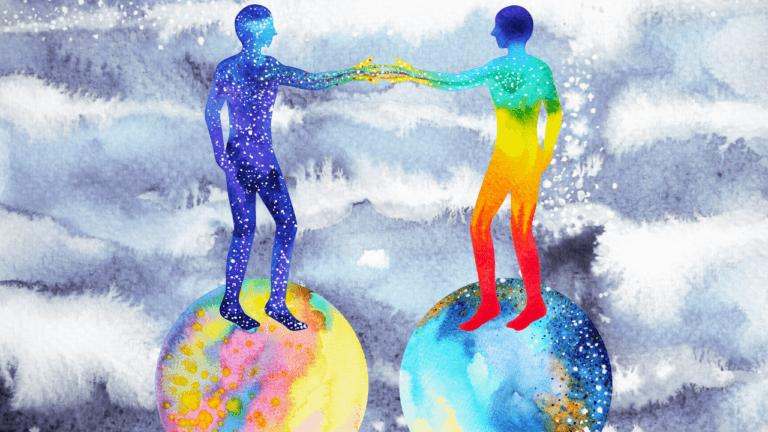 Form and circle with many hands